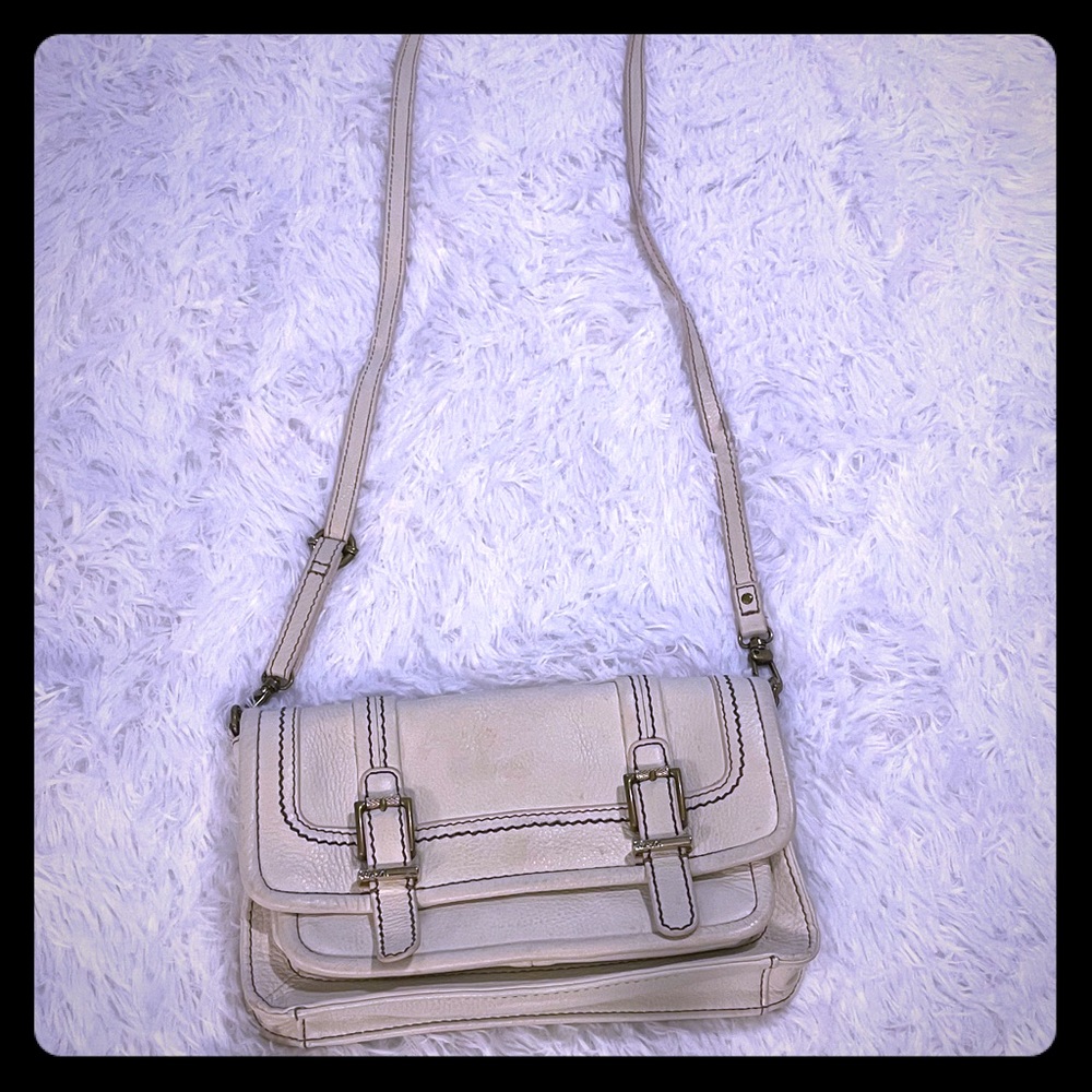 Cream crossbody purse